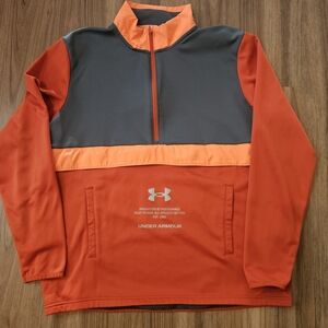 Mens Under Armour ColdGear Orange Jacket / Sweatshirt Size XL